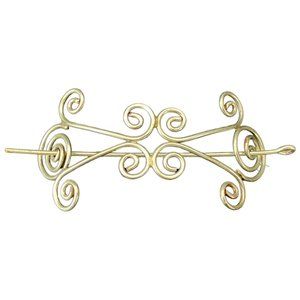 VINTAGE MODERNIST DESIGN STERLING SILVER HAIR SLIDE HOLDER BARRETTE